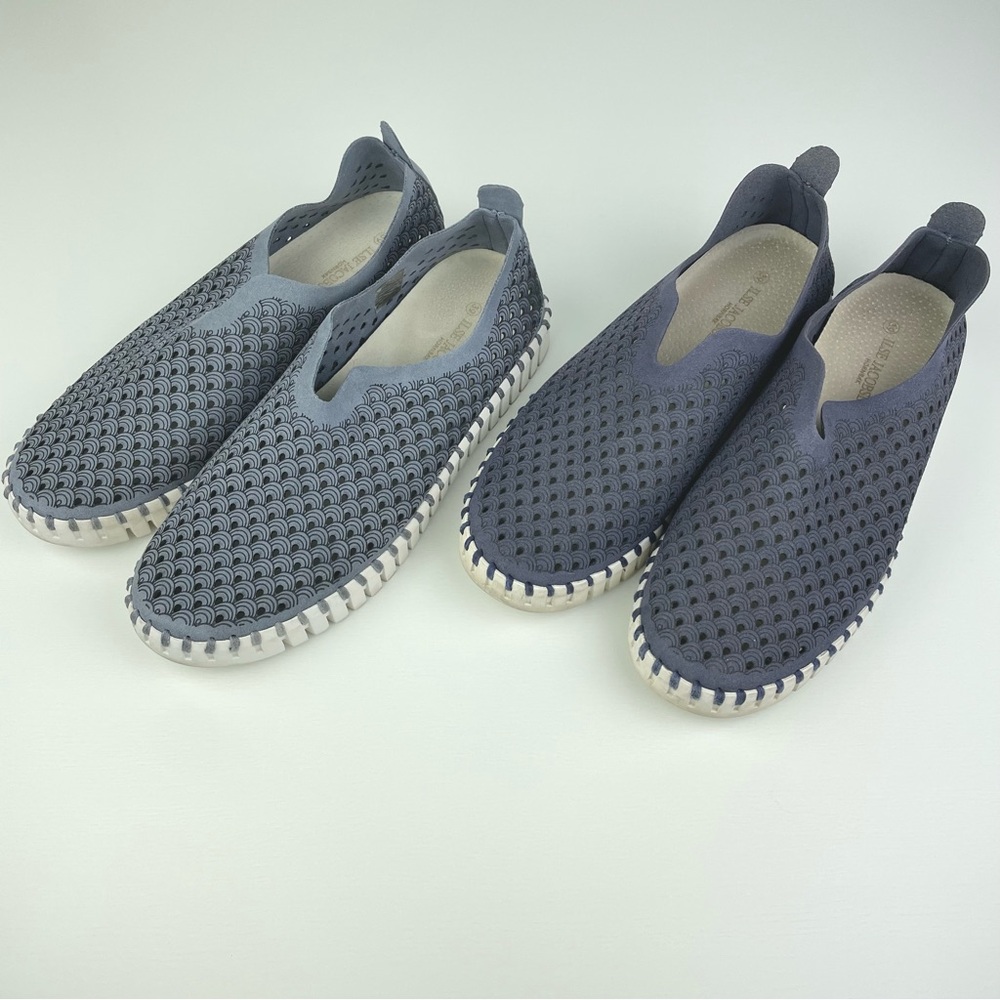 Ilse Jacobsen Women's 9 39 Tulip Pull On Shoes Sneakers Bundle of 2 Blue Gray